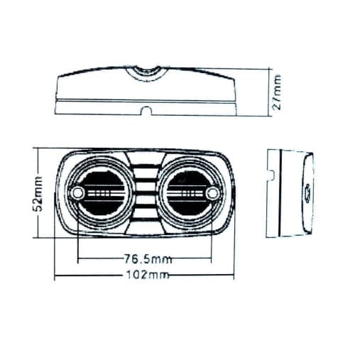 Lampa SMD 4002-1 Lumina: rosie Voltaj: 12V Rezistenta la apa: IP66 3