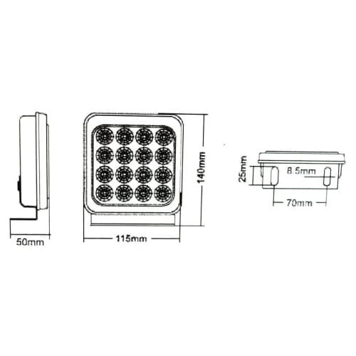 Lampa SMD 6001-3 Lumina:alba Voltaj: 12v-24V Rezistenta la apa: IP66 2