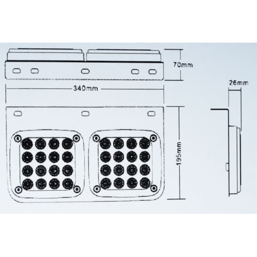 Lampa stop SMD 2001AL (stanga) Voltaj: 12V-24V Nr. led-uri: 32 SMD Rezistenta la apa: IP66 3