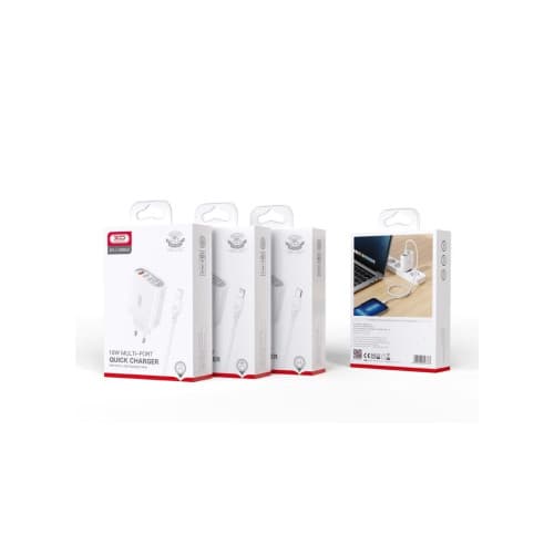 Incarcator retea 4 USB 1USB Quick charge QC3.0 + 3USB 2.4A cu cablu compatibil Lighting (Iphone)  Cod:XO-L100A 2