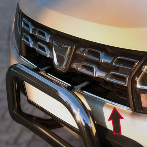 Ornament din crom pentru grila fata Dacia Duster I Faza II 2013-2018  CROM 3670