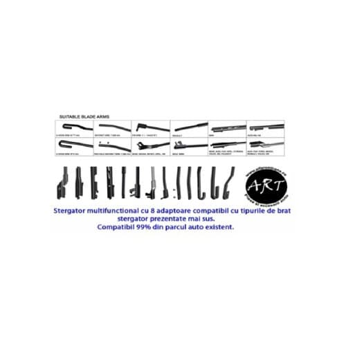 Stergator universal plat LUX cu 7 adaptoare  compatibil cu majoritatea autoturismelor 3