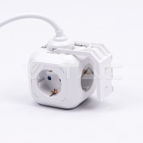 Priză 4 Circuite și Mufă USB Cubică 3G 1.55mm x 1.4m COD: 8800 3