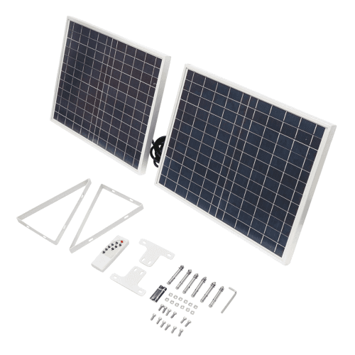 Lampa LED 126x0.5W cu panou solar 25W si baterie 7V/10Ah BK69236 2