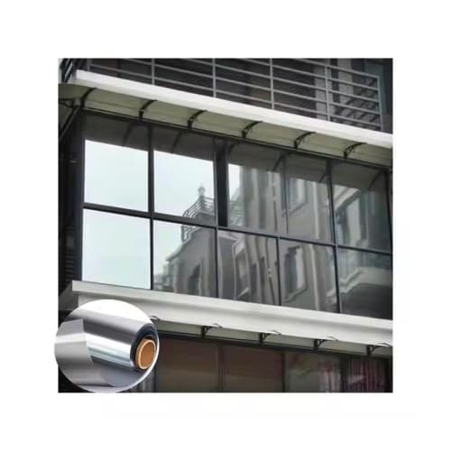 Folie geamuri premium Silver cromata 5% reflectorizanta argintie 2PLY 2.0MIL 30m x 1.52m Cod: SL05R 2