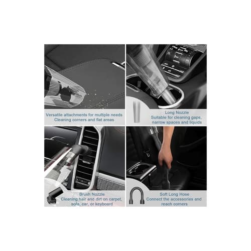 Aspirator auto portabil 12V Premium cu accesorii incluse Cod: 8266 3