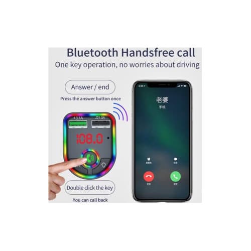 Modulator MP3 auto Bluetooth cu funcție handsfree 12V Cod: F6 Bluetooth 2