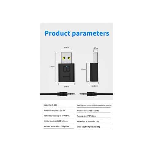 Kit receptor bluetooth 5.0  Cod: AUX660A 3