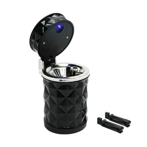 Scrumieră auto LED, cu opțiune de prindere pe grila de ventilație sau în suportul de pahar Cod: LP-012