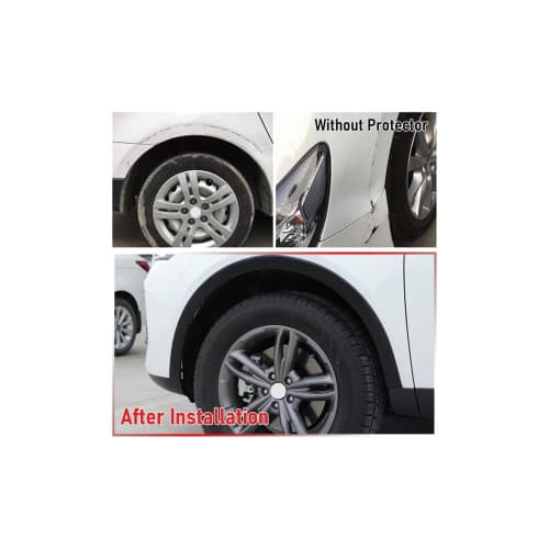 Set 4 ornamente protectie aripa din cauciuc 1,6mx3cm culoare Neagra Cod: FS-7012 4