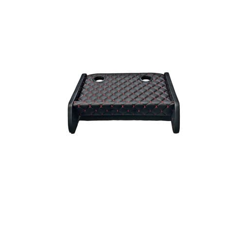 Masa de bord cu 2 suporti pentru pahare ,piele ecologica culoare Negru cusatura Rosie compatibila Ford Transit 2014-2024