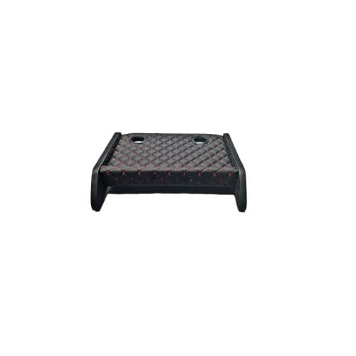 Masa de bord cu 2 suporti pentru pahare ,piele ecologica culoare Negru cusatura Rosie compatibila Ford Transit 2014-2024 2