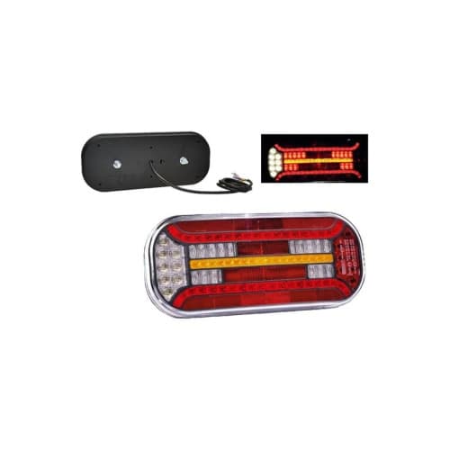 Lampa spate 302x130, LED, 6 functii, stanga, ceata, Fristom Cod: FT-600 L 2