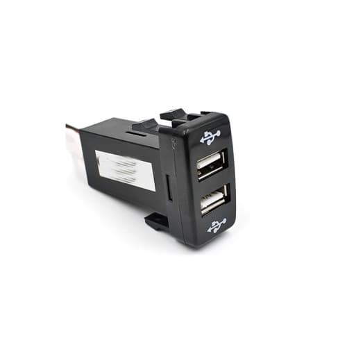 Mufa USB pentru bord  din cauciuc cu 2 porturi  Cod: 02 3