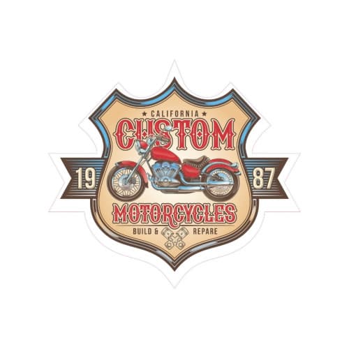 Abtibild "CUSTOM MOTORCYCLES"  Cod: TAG 034 / T2