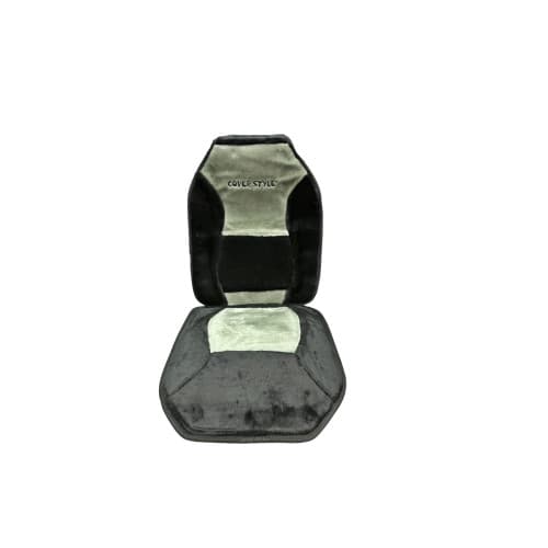 Set huse scaune pufoase fata culori disponibile Negru+Gri / Negru+Albastru