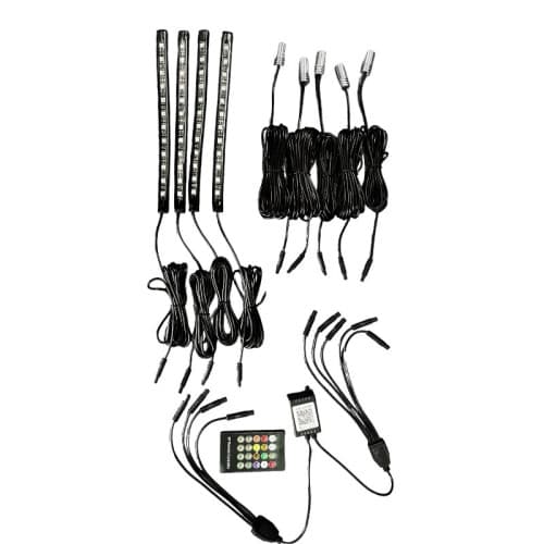 KIT FIR NEON LED RGB + BANDA LED RGB 22CM CU TELECOMANDA RF. SPT54ARW 12V 2