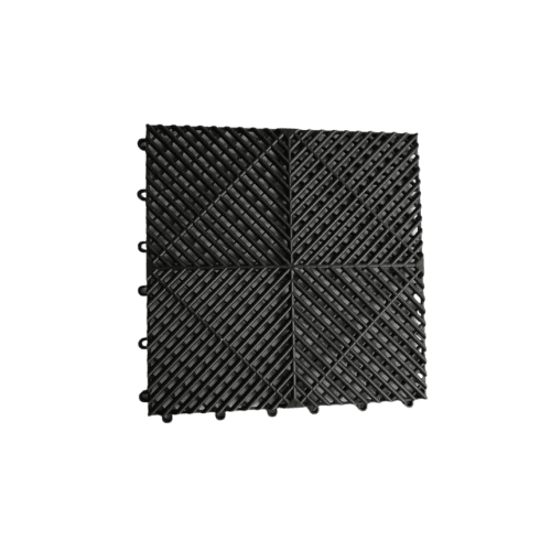Pardoseala modulara ventilata PP 40x40x1.8cm garaj trafic intens Negru Cod: PM10002