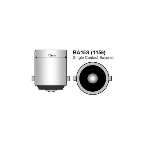Bec cireasa 3W COB BA15S lumina galbena 12V ( Tip vechi SIMETRIC ) Cod:56266Y-12V 2