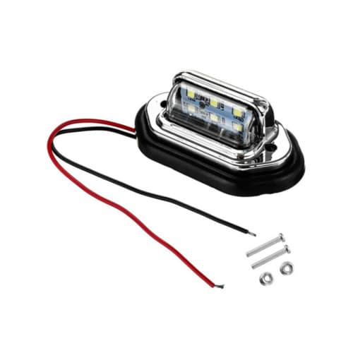 Set 2 lampi numar  carcasa cromata  lumina:alba / 12V-24V (Set 2 buc) Cod:2102501A/CH 2