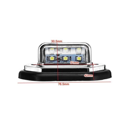 Set 2 lampi numar  carcasa cromata  lumina:alba / 12V-24V (Set 2 buc) Cod:2102501A/CH 3
