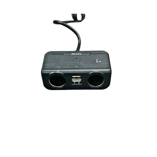 Prelungitor bricheta  cu USB si voltmetru Premium  Negru Cod:1676 3