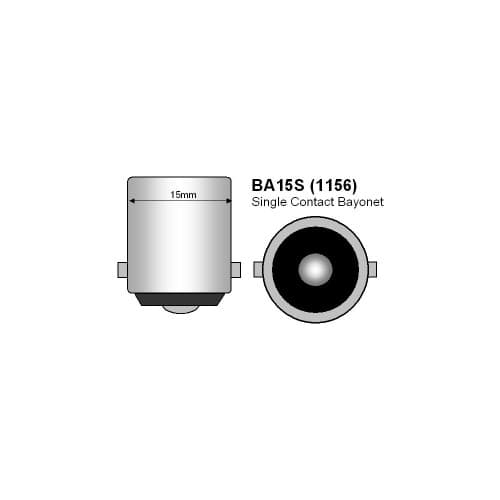 Bec cireasa 3W COB BA15S lumina alba 24V Cod:JSUN56 2