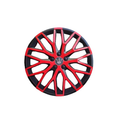 Set 4 capace roti Evo culoare negru rosu 16 inch Cod: WF4-1RD-16
