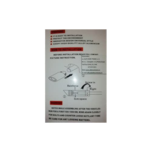 Ornament toba universal inox cromat lucios compatibil multiple modele Cod: A1 2