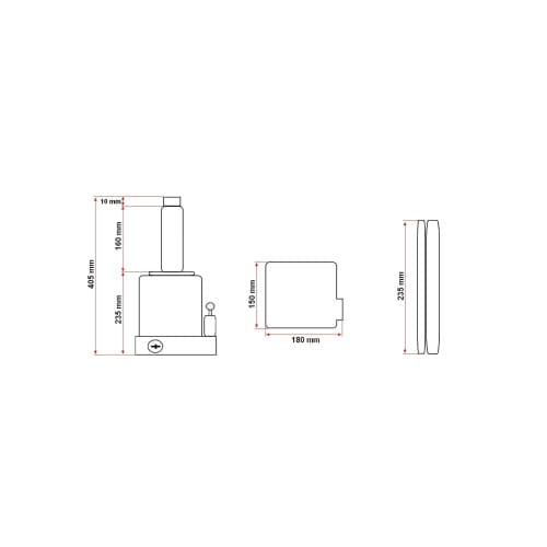 Cric hidraulic tip piston, sarcina maxima suportata 20T Cod: BK82109 / DISCRH20 4