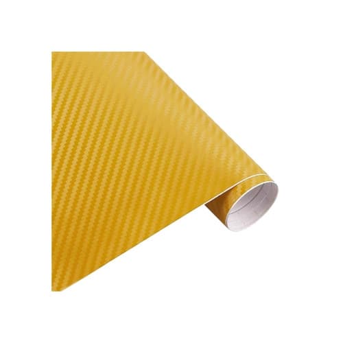 Folie carbon 3d culoare galben latime 1.27mx1m