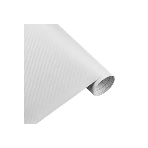 Folie carbon 3D culoare alba latime 1.27mx1m Cod: KM9054