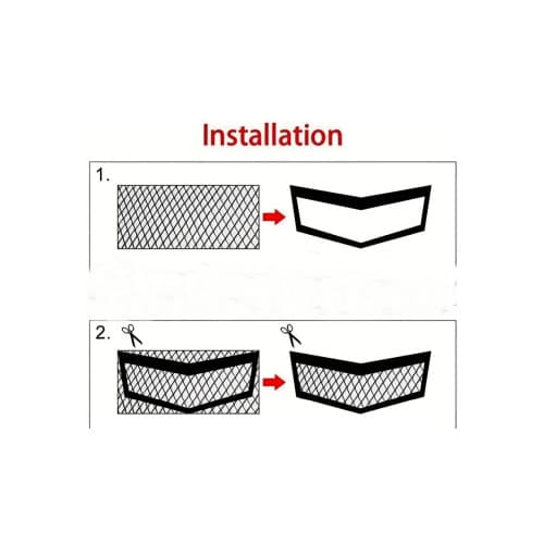 Plasa tuning argintie / crom metalica 100x33cm   4
