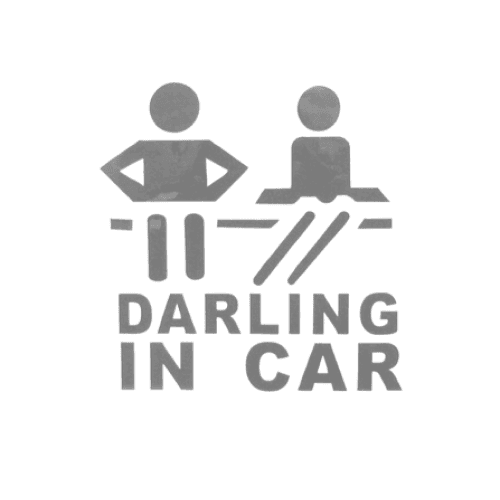 Abtibild  "DARLING IN CAR" culoare gri reflectorizant Cod:DZ-61
