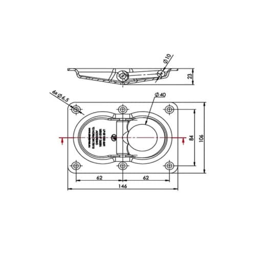 Prindere podea incastrata marfa 1000 kg pentru autocamioane si remorci Cod: UP-02 2