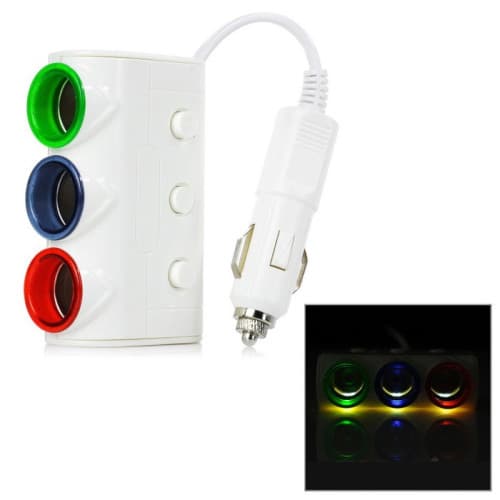 Prelungitor bricheta  3 cai si butoane  cu 2USB  Cod:1566 3