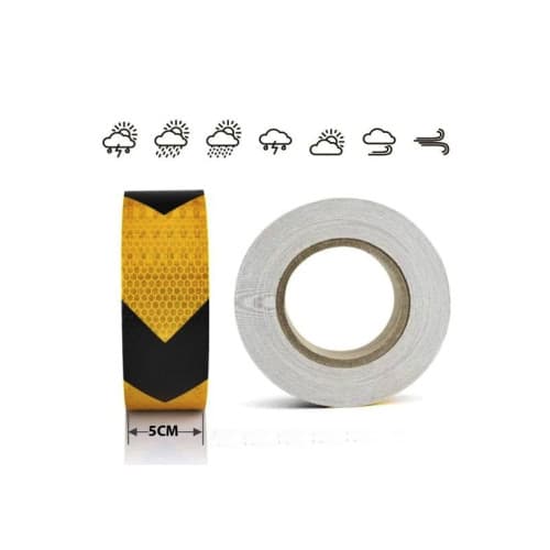 Banda reflectorizanta culoare Galbena sageata Neagra 5cmx25m  Cod: 06Y/B 3