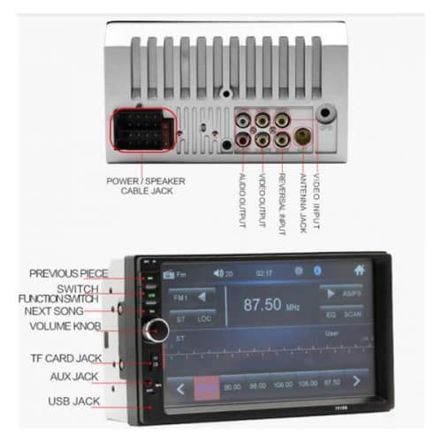 PLAYER MP3 / MP5 AUTO  7010 7" cu mirrorlink 2