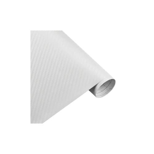 Folie carbon 3D alba cu tehnologie eliminare bule 1.5m x 1m Cod: CF-10W