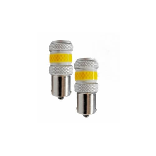 Set 2 Becuri  o faza  BAU15S PY21W T.N.  LED COB 12W Cod: W3-BAU15S-Y-EK