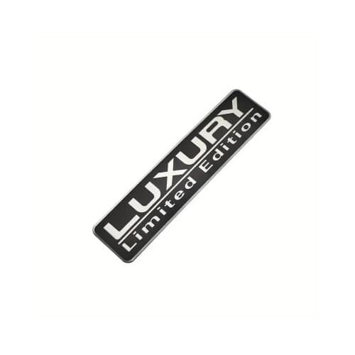 Ornament metalic auto Luxury crom cu negru 7.5x1.5 cm Cod: JST-01 2