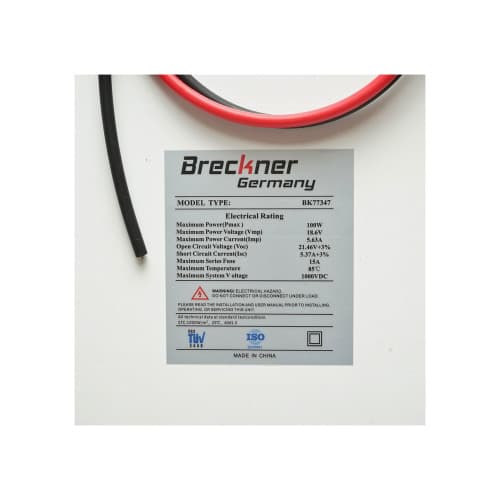 Panou solar 100W fotovoltaic monocristalin 1030x460x30mm Breckner Germany Cod: BK77347 3