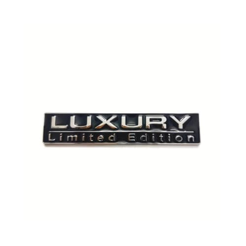 Ornament metalic auto Luxury crom cu negru 7.5x1.5 cm Cod: JST-01