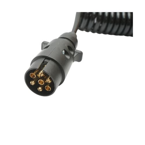 Cablu spiral 2.5m cu 2 stechere tata din plastic, 7 pini pentru priza auto remorca Cod: GB95 / BK92795 4