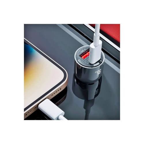 Incarcator auto USB 95W PD USB TYPE-C: PD 65W + USB-A 30W Cod: XO-CC58 4