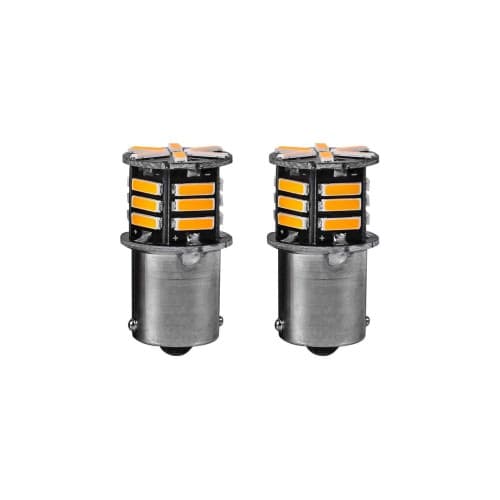 Set 2 becuri o faza T.V. BA15S  21SMD 12V 300 lumen  lumina galbena Cod: HH014
