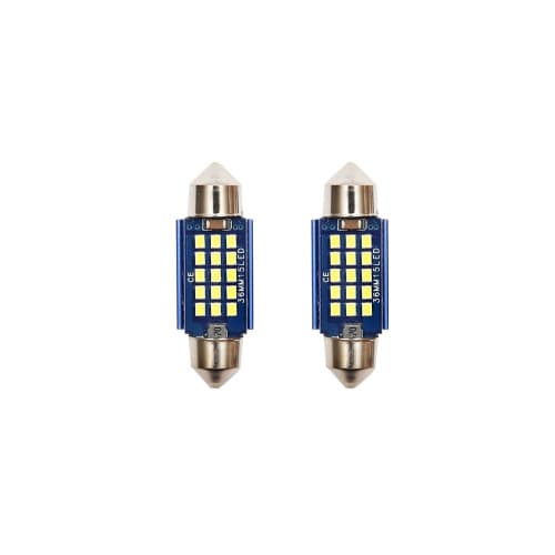 Set 2 becuri LED SMD SOFIT 36mm 12V 0,2A 12 SMD lumina rece  Cod: BK80039