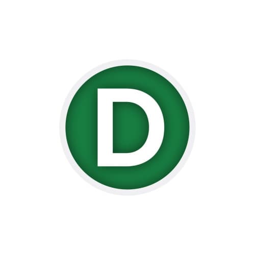 Autocolant Litera D pentru Camioane Transport Deseuri