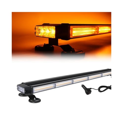 Rampa girofar proiector LED COB stroboscopic lumina portocalie 12 24V baza magnetica  Cod: AS-COB-8-4S