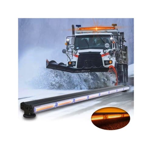 Rampa girofar proiector LED COB stroboscopic lumina portocalie 12 24V baza magnetica  Cod: AS-COB-8-4S 3